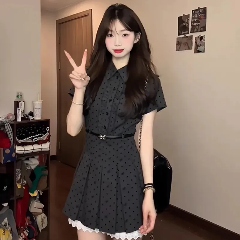 Qiuerle Short Sleeved Dress Women's-1