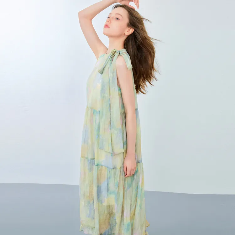 Qiuerle Sleeveless Dress Women's Multicolor-11