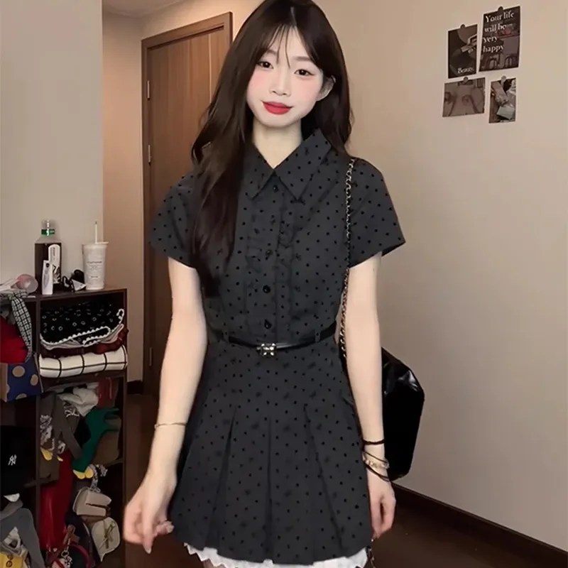 Qiuerle Short Sleeved Dress Women's-2