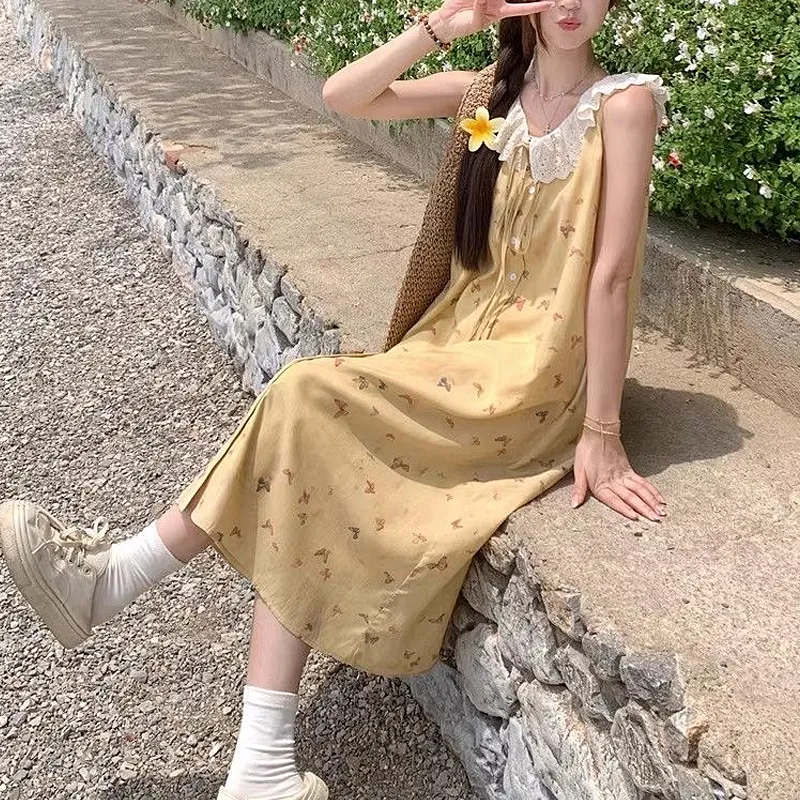 Qiuerle Sleeveless Dress Women's-2