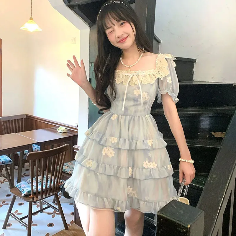 Qiuerle Short Sleeved Dress Women's-11