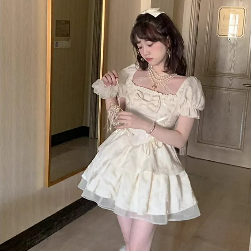 Qiuerle Short Sleeved Dress Women's-11