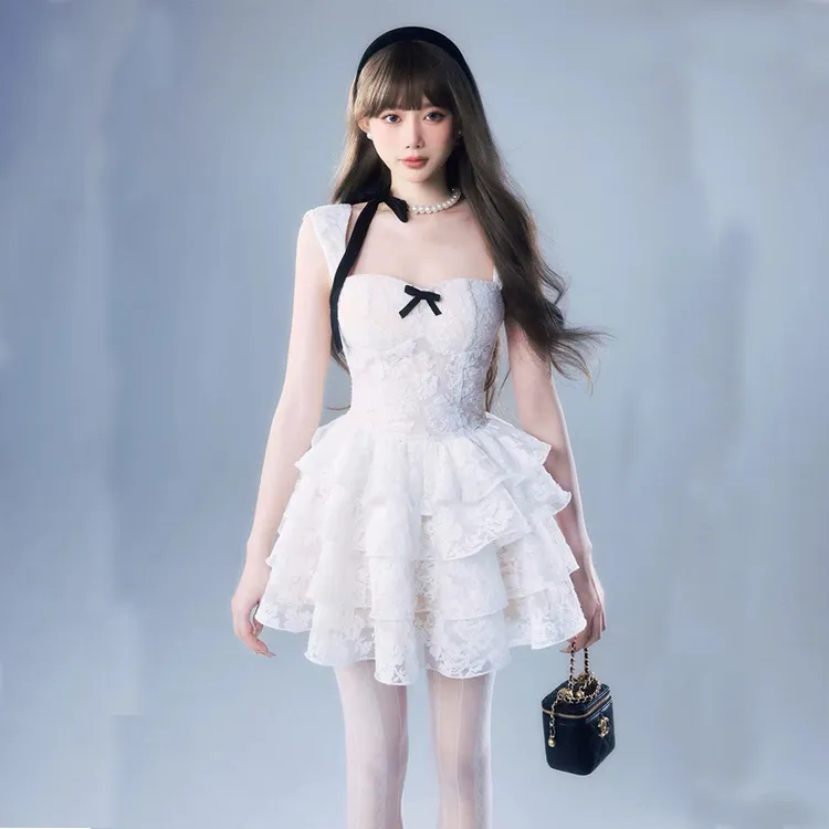 Qiuerle Slip Dress Women's White-2