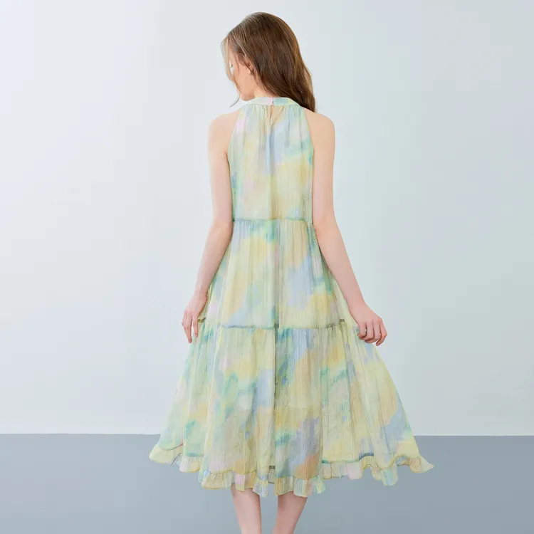 Qiuerle Sleeveless Dress Women's Multicolor-12