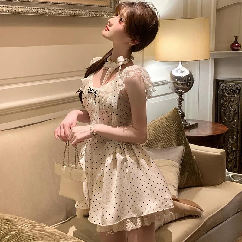 Qiuerle Short Sleeved Dress Women's-3