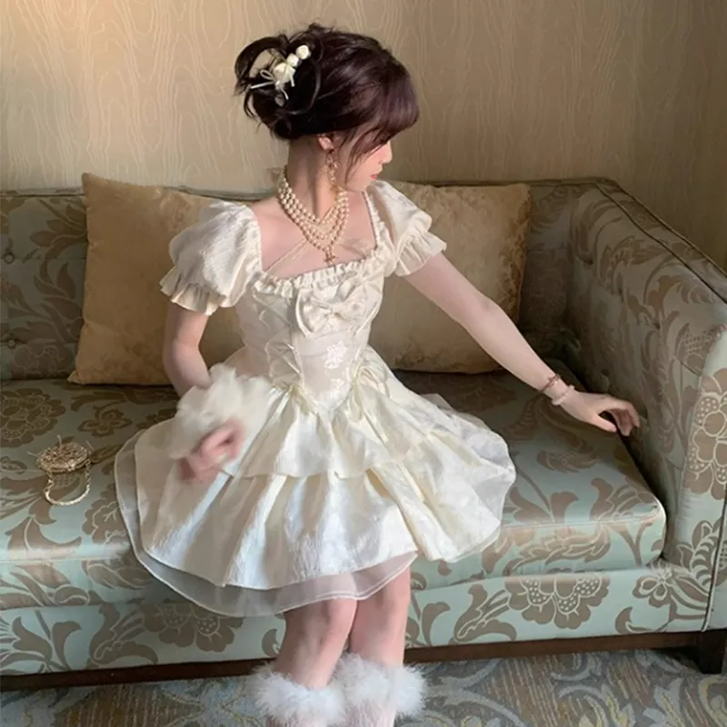 Qiuerle Short Sleeved Dress Women's-8