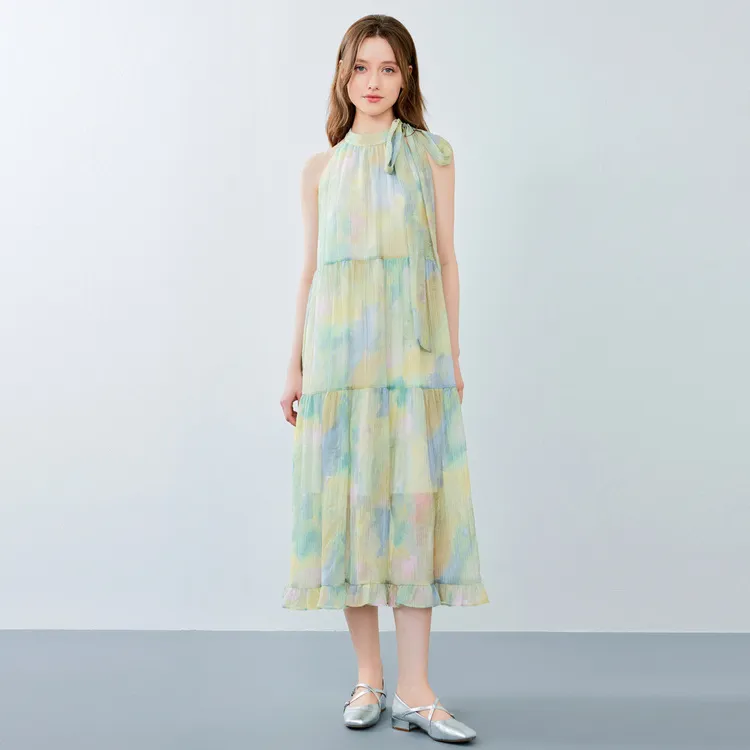 Qiuerle Sleeveless Dress Women's Multicolor-9