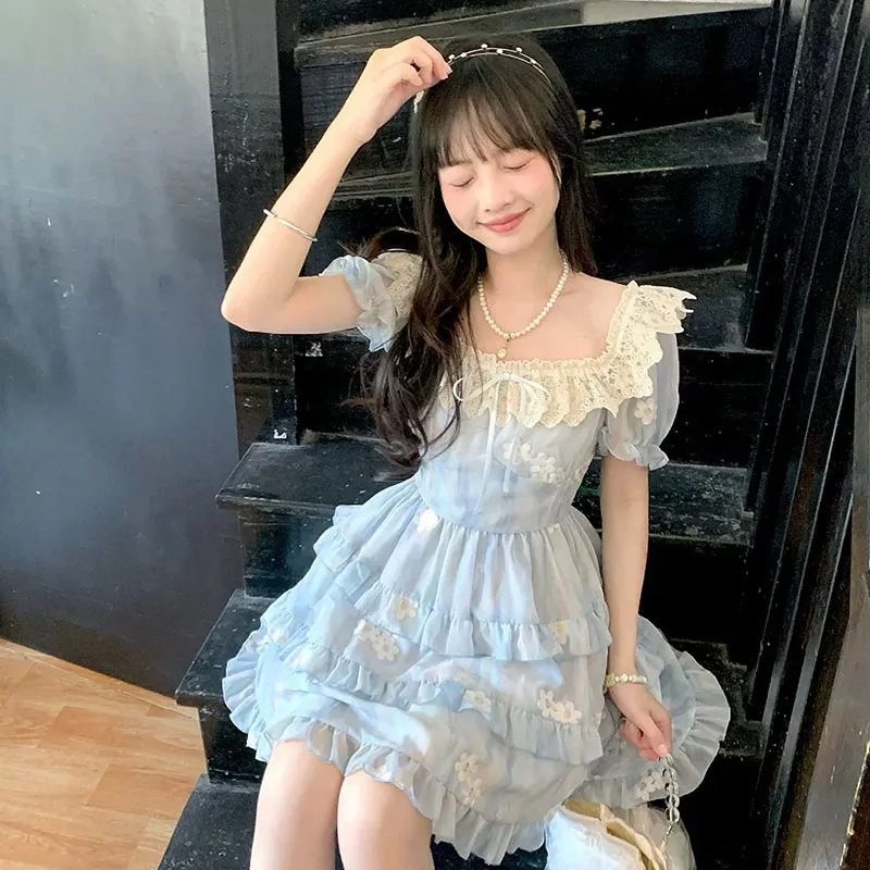 Qiuerle Short Sleeved Dress Women's-10