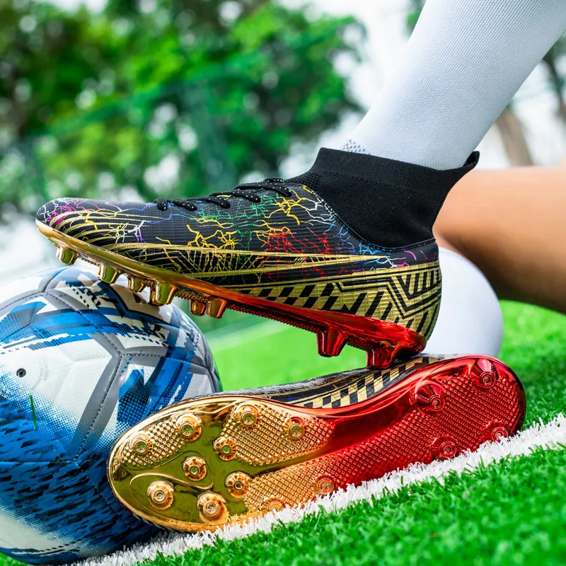 BIANSULONG Soft Ground Firm Ground Coverage Impact-Resistant Lightweight Soccer Shoes Unisex-3