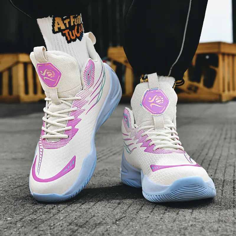 BIANSULONG Shock Absorbers With Slip Resistant And Abrasion Resistant Properties High Top Basketball Shoes Unisex-3