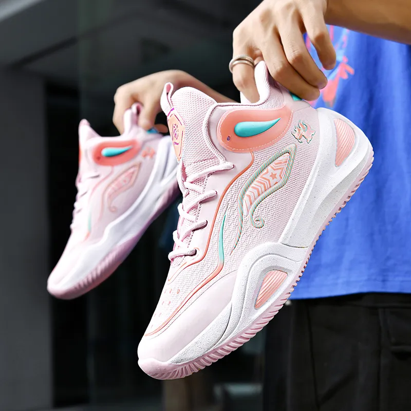 BIANSULONG Shock Absorbers With Slip Resistant And Abrasion Resistant Properties Mid Top Basketball Shoes Unisex-7