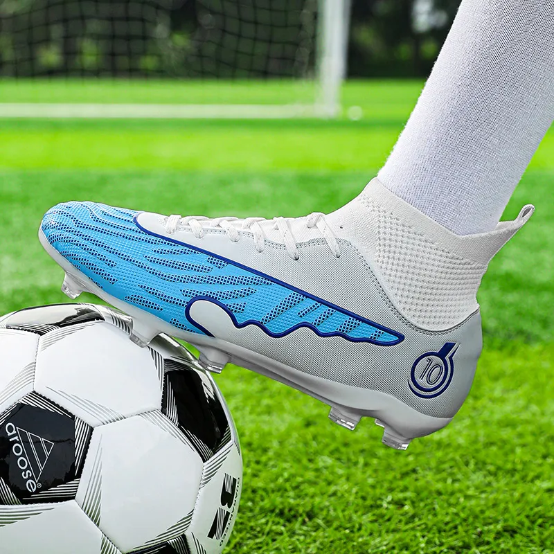 BIANSULONG FG Rubber Long Studs Artificial Ground Breathable Support Impact Resistant Soccer Shoes Unisex-5
