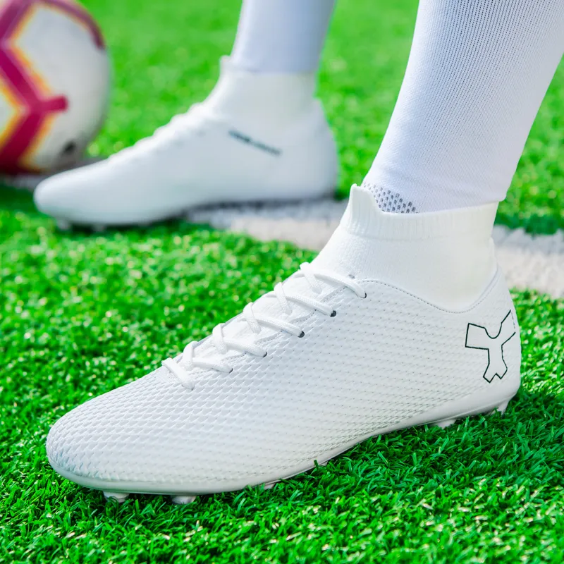BIANSULONG FG Rubber Long Studs TF Rubber Broken Studs Cushioned Slip-Resistant Abrasion-Resistant Soccer Shoes Unisex-1