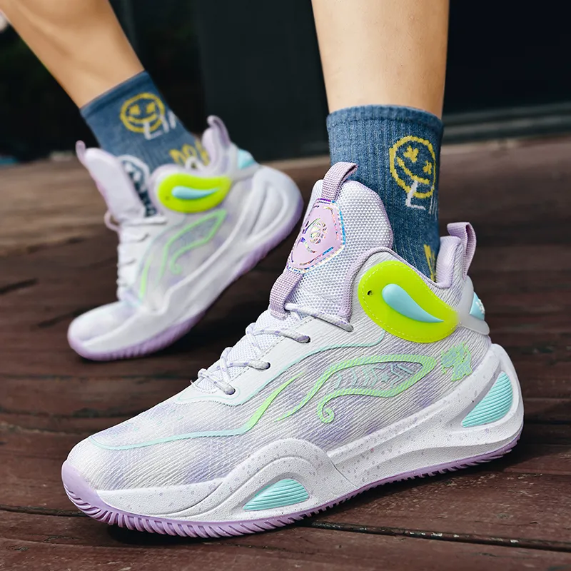 BIANSULONG Cushioning, Slip Resistant, Abrasion Resistant, Coverage, Support, Rebound High Top Basketball Shoes Unisex-18