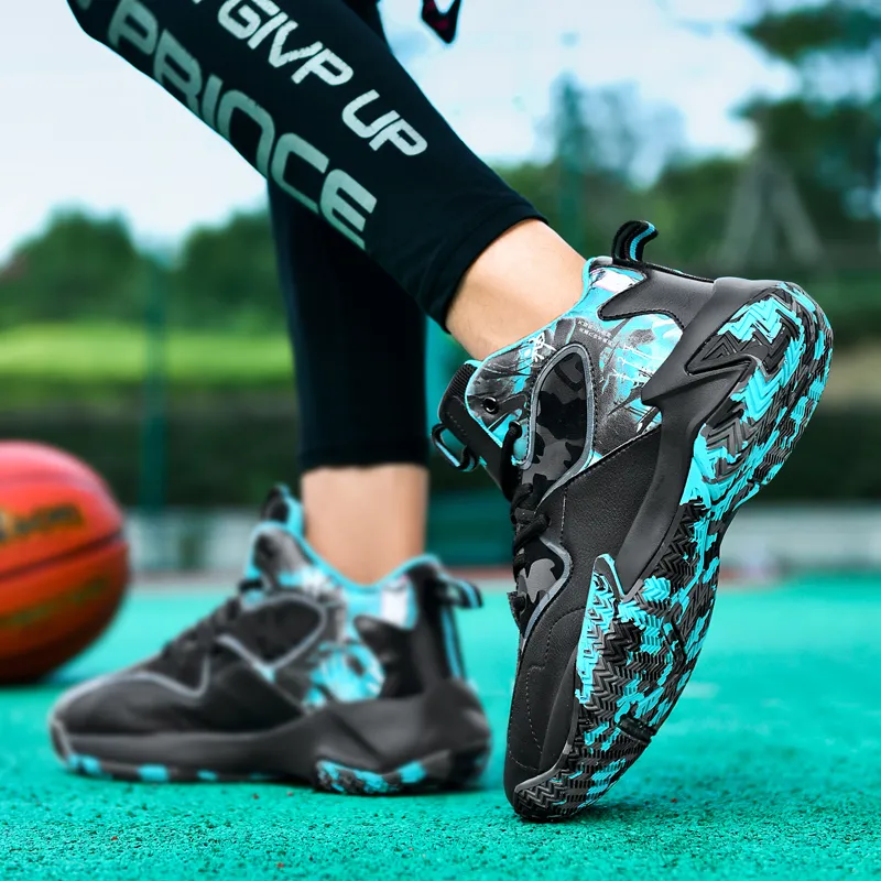 BIANSULONG Cushioned Slip-Resistant Abrasion-Resistant Low-Top Basketball Shoes Unisex Black Gray Green-2