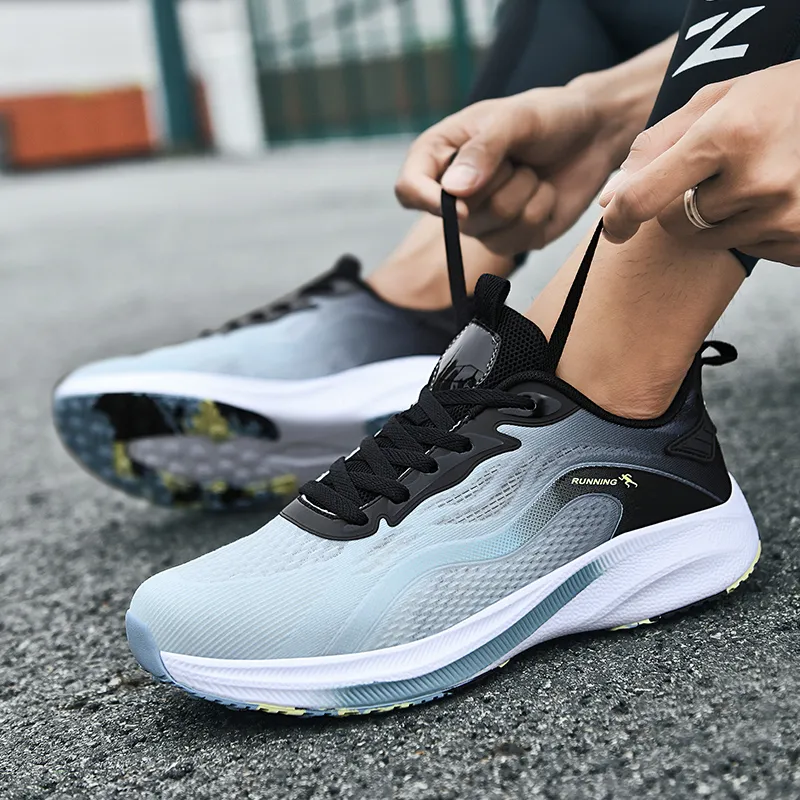 BIANSULONG Cushioning Coverage Support Wear Resistant Slip Resistant Low Top Casual Running Shoes Men's-2