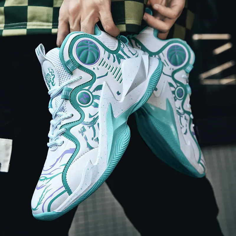BIANSULONG Basketball Shoes Unisex High Top White Moon-2