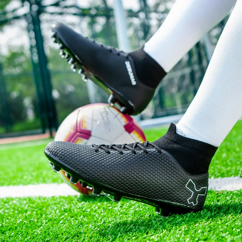 BIANSULONG FG Rubber Long Studs TF Rubber Broken Studs Cushioned Slip-Resistant Abrasion-Resistant Soccer Shoes Unisex-12