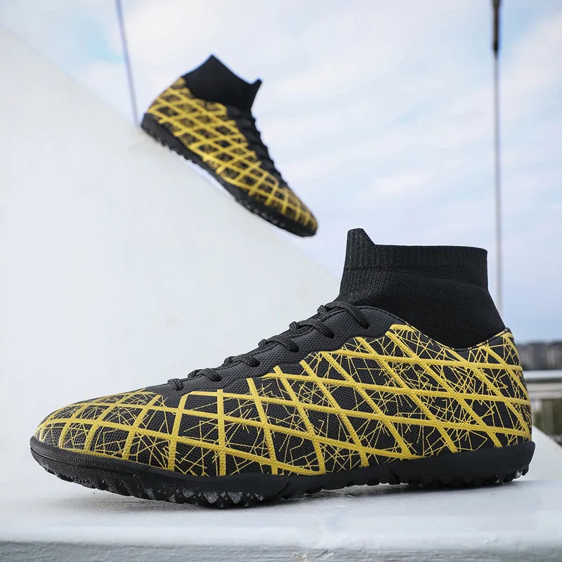 BIANSULONG FG Rubber Long Studs TF Rubber Broken Studs Cushioned Slip Resistant Abrasion Resistant Soccer Shoes Unisex-14