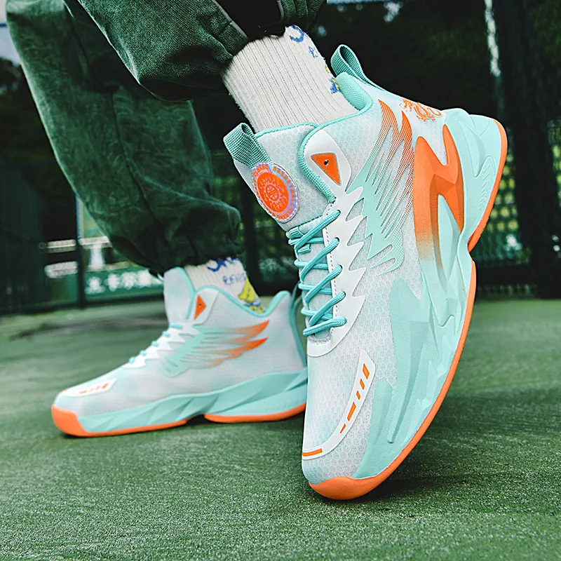 BIANSULONG Cushioning Coverage Balance Support Wear-Resistant Slip-Resistant High-Top Basketball Shoes Unisex-3