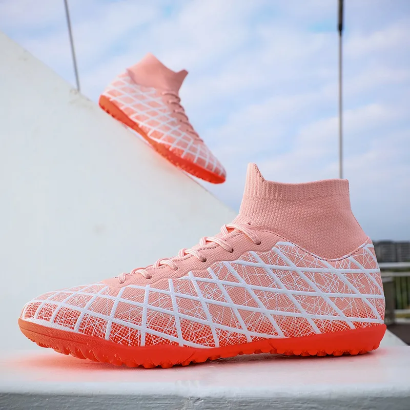 BIANSULONG FG Rubber Long Studs TF Rubber Broken Studs Cushioned Slip Resistant Abrasion Resistant Soccer Shoes Unisex-34