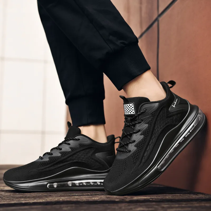 BIANSULONG Cushioned Slip-Resistant Abrasion-Resistant Low-Top Full-Length Air Cushion Casual Running Shoes Men's-13