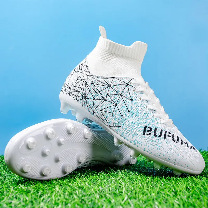 BIANSULONG Soccer Shoes Unisex Low Top White-1