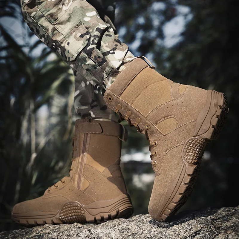 BIANSULONG Warm Wear-Resistant Slip-Resistant Short Mid-Calf Outdoor Boots Men's-7