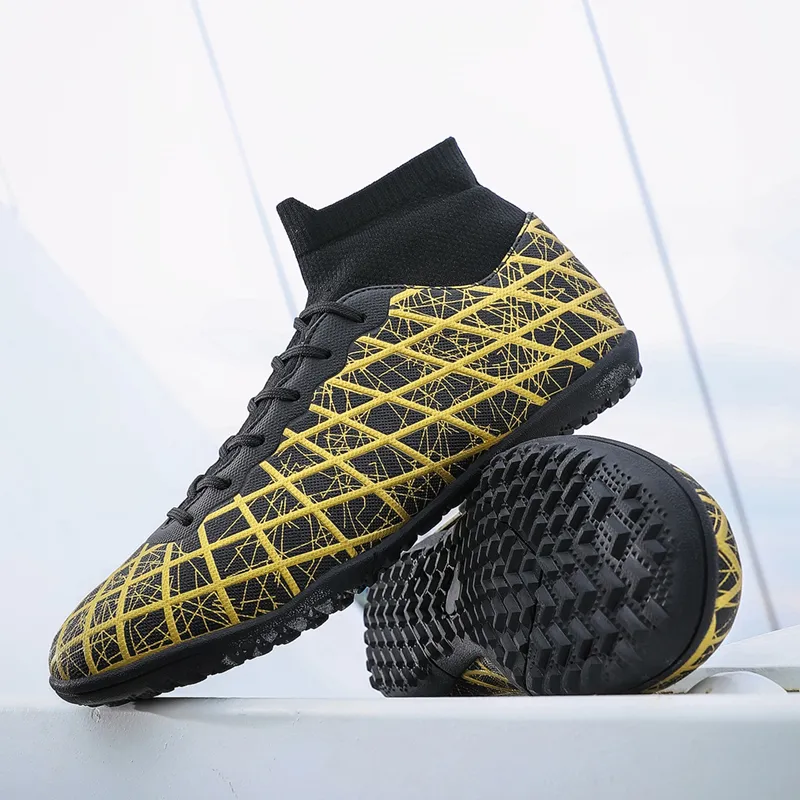 BIANSULONG FG Rubber Long Studs TF Rubber Broken Studs Cushioned Slip Resistant Abrasion Resistant Soccer Shoes Unisex-13