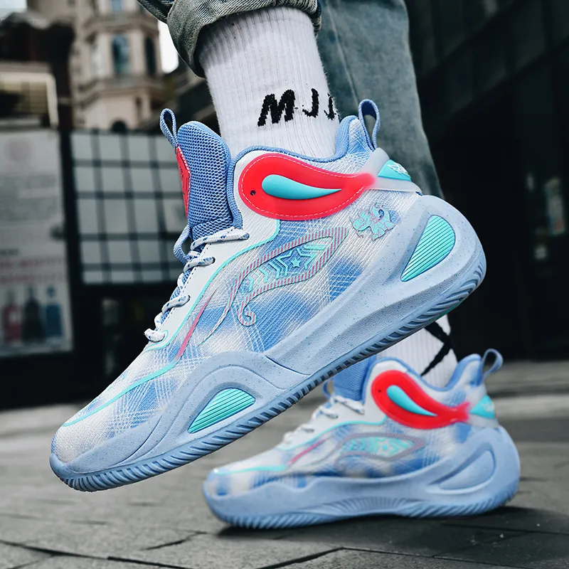 BIANSULONG Cushioning, Slip Resistant, Abrasion Resistant, Coverage, Support, Rebound High Top Basketball Shoes Unisex-12