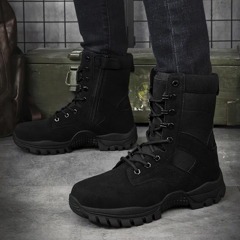 BIANSULONG Warm Wear-Resistant Slip-Resistant Short Mid-Calf Outdoor Boots Men's-3