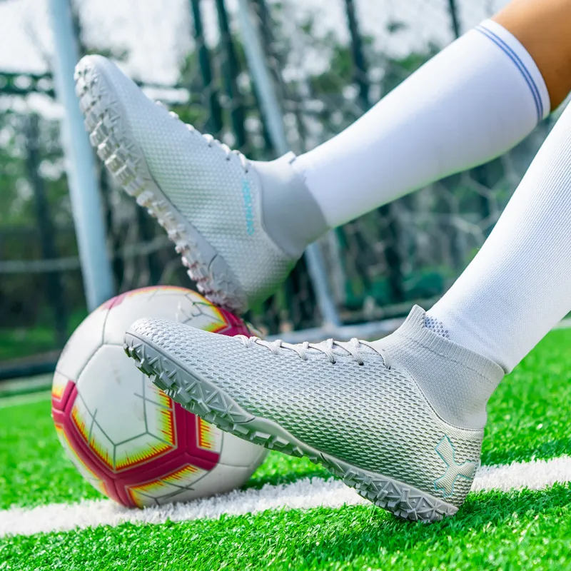 BIANSULONG FG Rubber Long Studs TF Rubber Broken Studs Cushioned Slip-Resistant Abrasion-Resistant Soccer Shoes Unisex-39