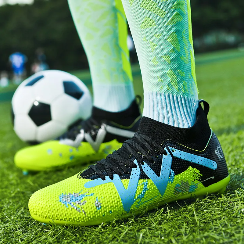 BIANSULONG Soccer Shoes Unisex Low Top Neon Green-3