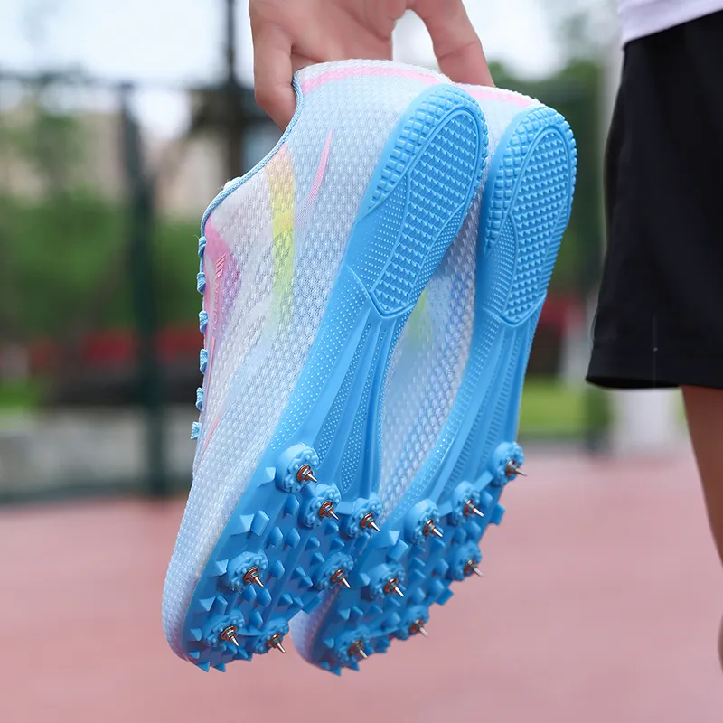 BIANSULONG Cushioning Anti Slip And Wear Resistant Coverage Casual Running Shoes Unisex Light Blue Pink-4