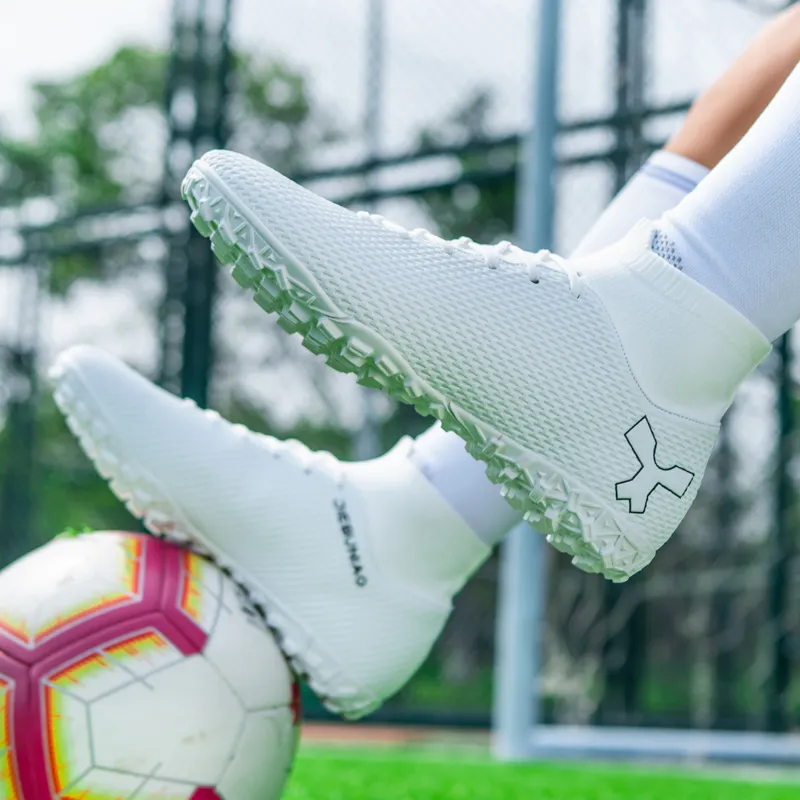 BIANSULONG FG Rubber Long Studs TF Rubber Broken Studs Cushioned Slip-Resistant Abrasion-Resistant Soccer Shoes Unisex-8