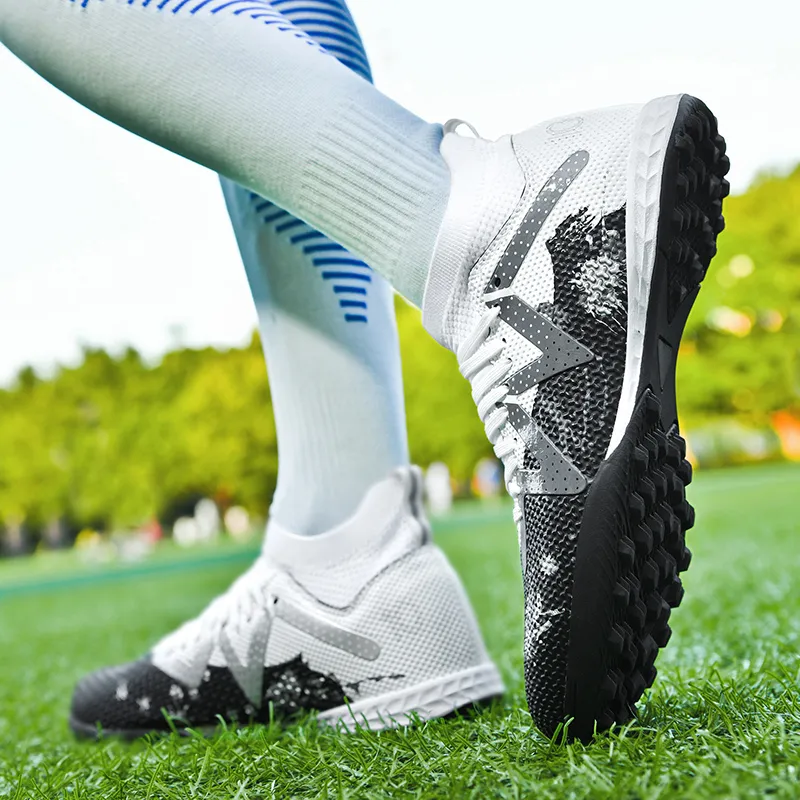 BIANSULONG FG Rubber Long Studs TF Rubber Broken Studs Cushioning Coverage Support Slip Resistant Soccer Shoes Unisex-2