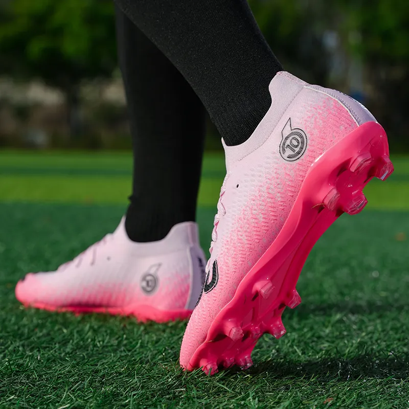BIANSULONG FG Firm Ground Artificial Ground Slip Resistant And Abrasion Resistant Coverage Soccer Shoes Unisex-9