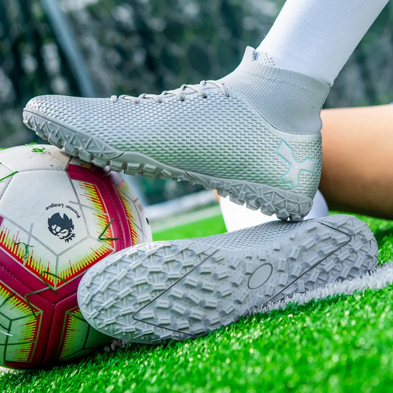 BIANSULONG FG Rubber Long Studs TF Rubber Broken Studs Cushioned Slip-Resistant Abrasion-Resistant Soccer Shoes Unisex-38
