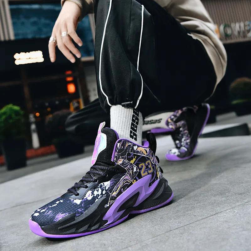 BIANSULONG Cushioning Breathable Support High Top Basketball Shoes Unisex-9