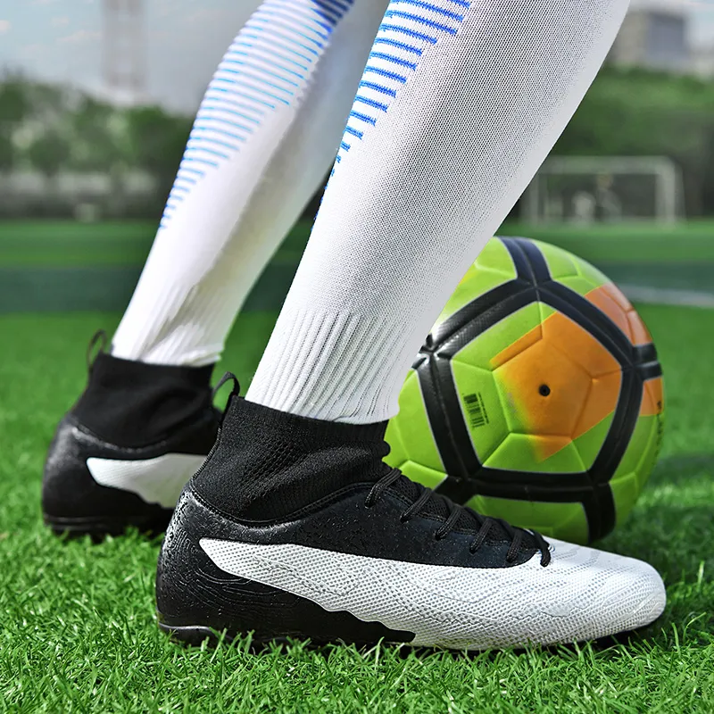 BIANSULONG Soccer Shoes Unisex Low Top White Blue-17