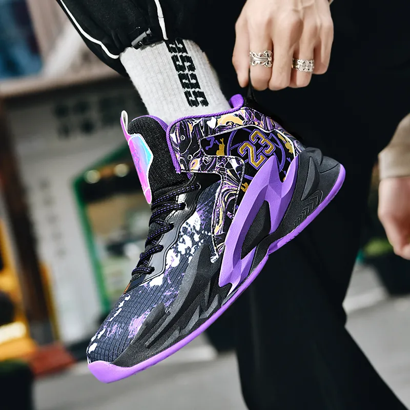 BIANSULONG Cushioning Breathable Support High Top Basketball Shoes Unisex-8