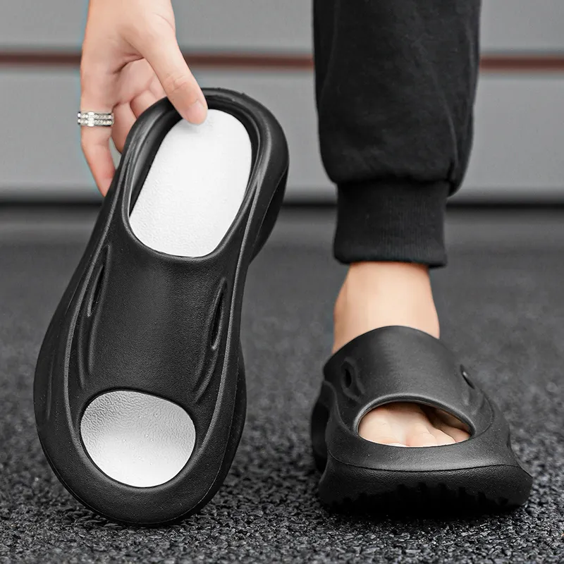 BIANSULONG Slip Resistant Abrasion Resistant Cushioning Slide Slippers Men's-15