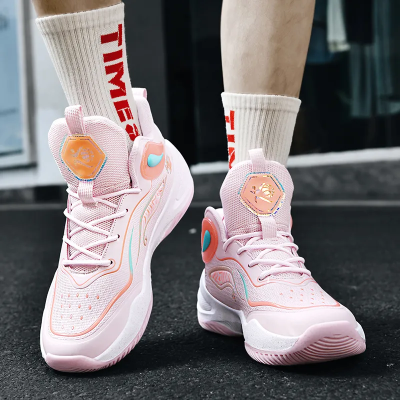 BIANSULONG Shock Absorbers With Slip Resistant And Abrasion Resistant Properties Mid Top Basketball Shoes Unisex-9