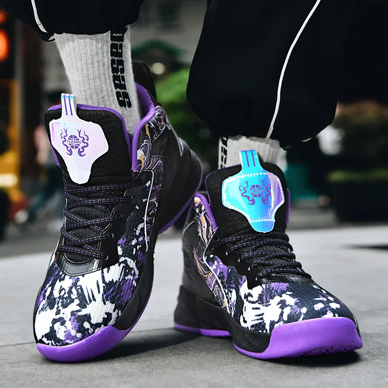 BIANSULONG Cushioning Breathable Support High Top Basketball Shoes Unisex-7