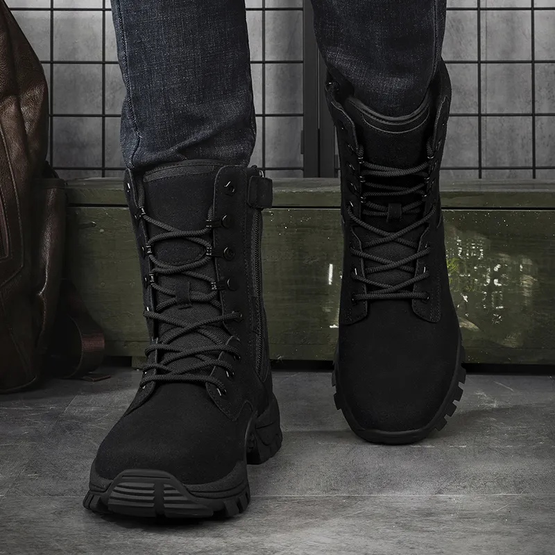BIANSULONG Warm Wear-Resistant Slip-Resistant Short Mid-Calf Outdoor Boots Men's-4