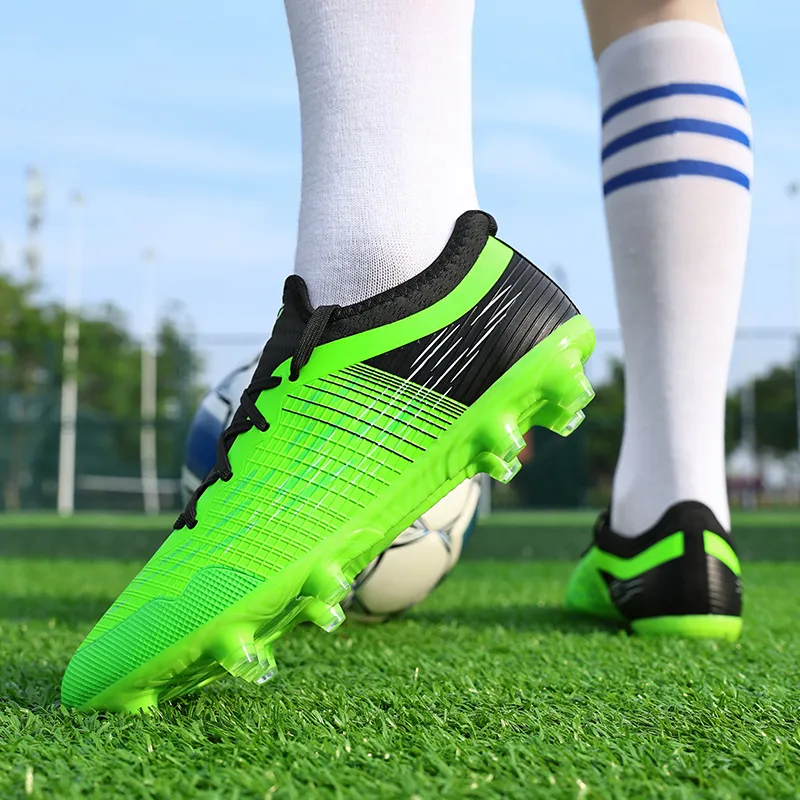 BIANSULONG Soccer Shoes Unisex Low Top Green-3