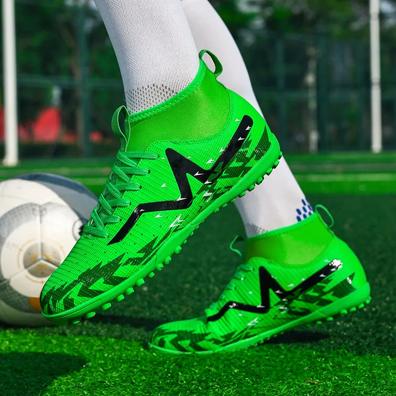 BIANSULONG TF Rubber Broken Studs Soft Ground Firm Ground Cushioning Anti-Slip And Wear-Resistant Soccer Shoes Unisex-9