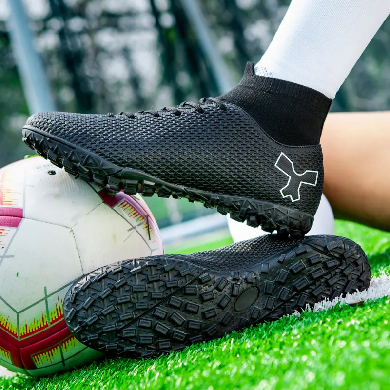 BIANSULONG FG Rubber Long Studs TF Rubber Broken Studs Cushioned Slip-Resistant Abrasion-Resistant Soccer Shoes Unisex-18