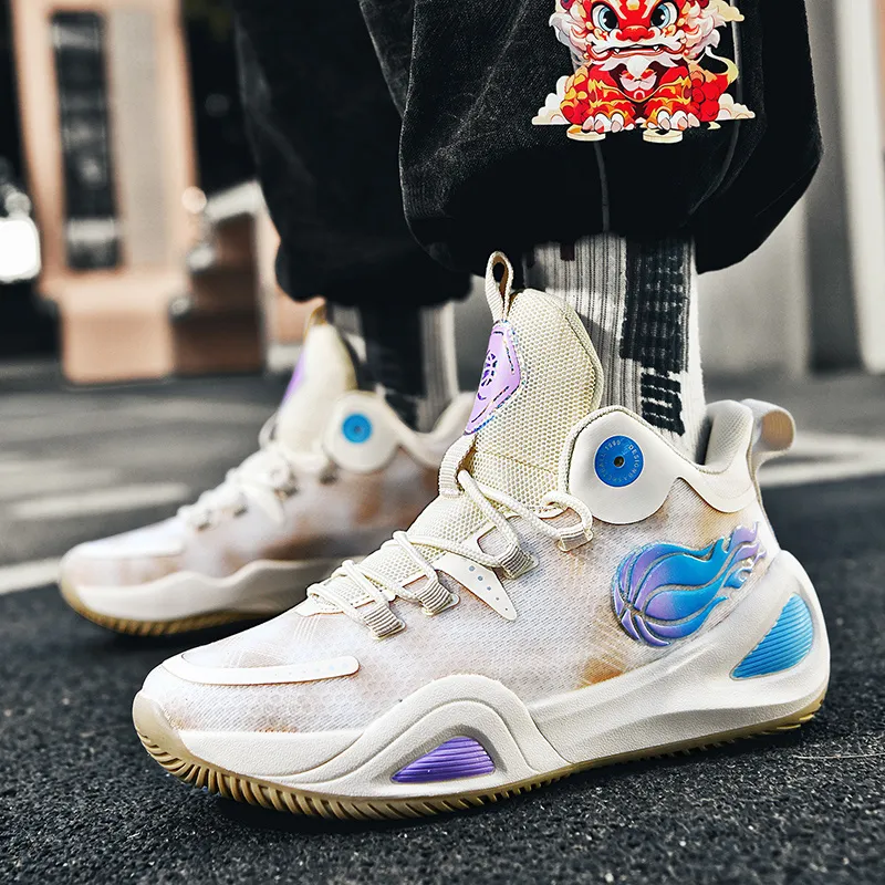 BIANSULONG Cushioning Anti-Slip And Wear-Resistant Support Balance Height Increasing High-Top Basketball Shoes Unisex-8