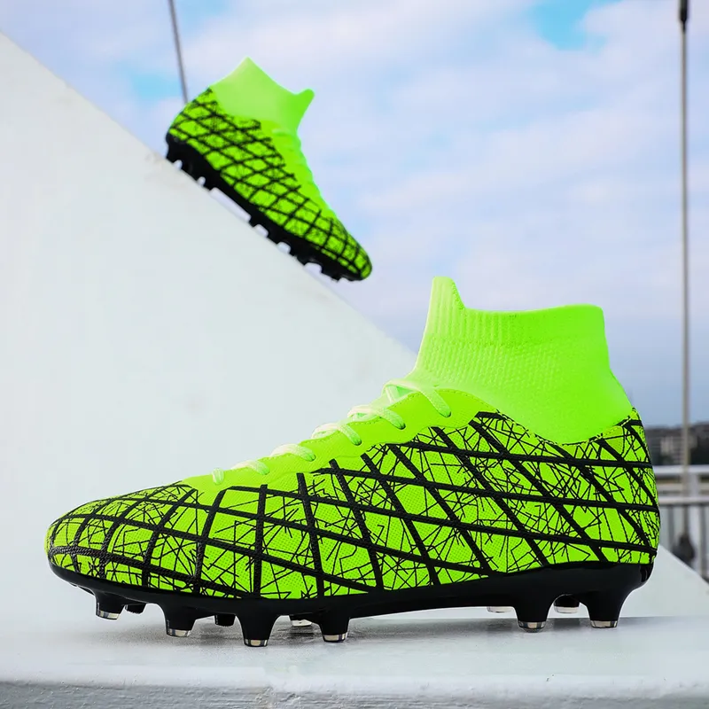 BIANSULONG FG Rubber Long Studs TF Rubber Broken Studs Cushioned Slip Resistant Abrasion Resistant Soccer Shoes Unisex-29